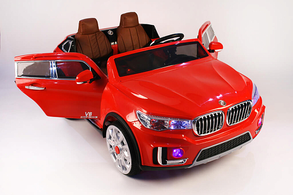 Электромобиль детский RiverToys  BMW M333MM (красный) с дистанционным управлением