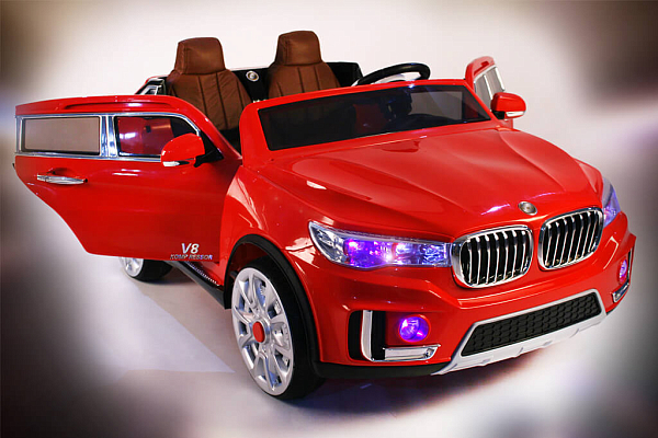 Электромобиль детский RiverToys  BMW M333MM (красный) с дистанционным управлением