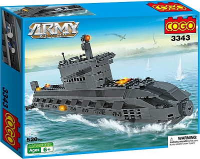 картинка Конструктор "армия" подводка  (520 дет.) 3343CG от магазина БэбиСпорт