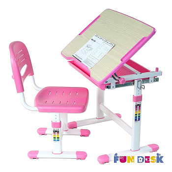 Комплект парта и стул-трансформеры FunDesk Piccolino Pink (розовый)