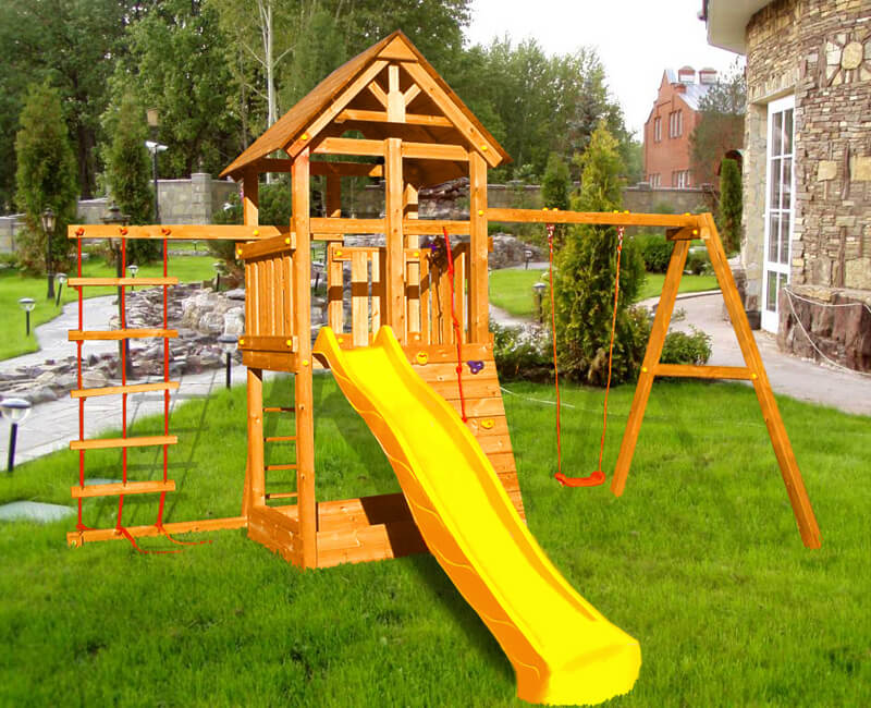 Детская площадка Пикник "Стандарт" Мини" (домик, качели) — купить по низкой  цене в интернет-магазине: фото, отзывы