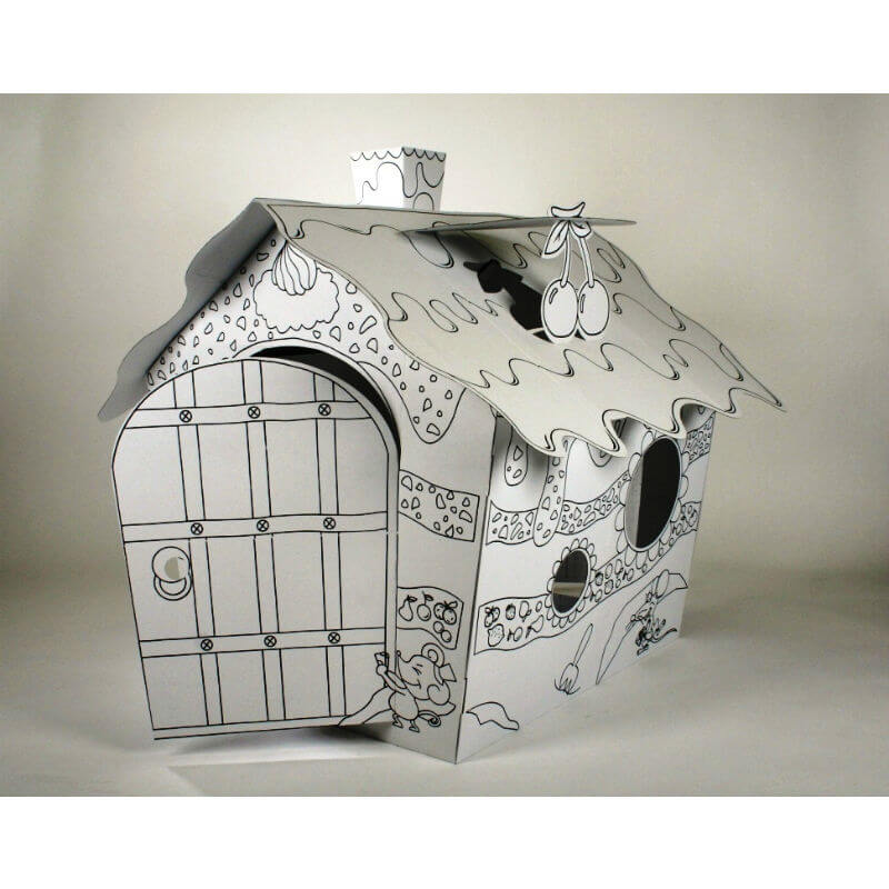 Картонный домик-раскраска "Фруктовый домик". Фото 1 из 4.