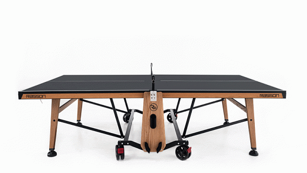 картинка Теннисный стол складной для помещений "RASSON PREMIUM T01 Indoor" (274 х 152,5 х 76 см, натуральный дуб) с сеткой от магазина Лазалка
