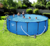 картинка Каркасный бассейн, 457х122 см, 16015 л.,фильтр-насос 3028л/ч, тент, лестница , Bestway, 56438 BW от магазина Лазалка