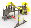 Детская площадка Пикник "Black" Кракен с винтовой трубой