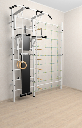 картинка Шведская стенка Sv Sport 5110 (Турник стандарт/Лестница/Канатный лаз) арт. 5110 от магазина Лазалка