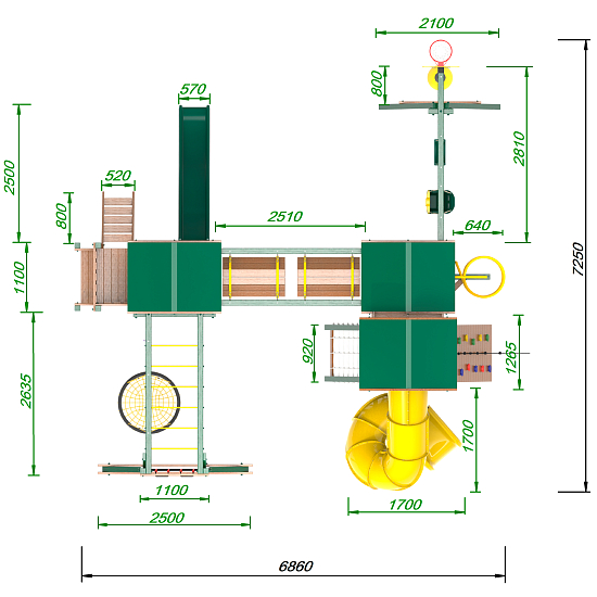 Детская площадка Пикник "Форест" Стэйдж Бонд с трубой