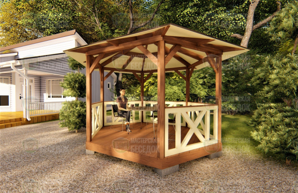 Деревянная беседка ФАЗЕНДА