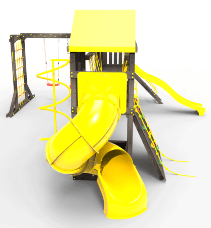 Детская площадка Пикник "Black" Кракен с винтовой трубой