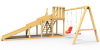 Детская площадка - деревянная горка  Пикник "Зима №2" с качельной балкой