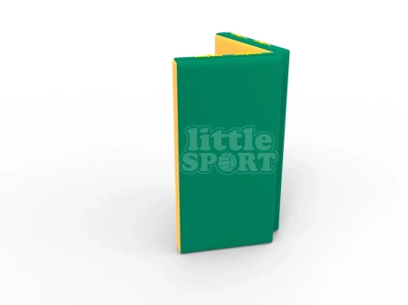 картинка Мат кожзам LittleSport (100х100х10см) складной в 2 сложения зеленый/желтый от магазина Лазалка