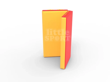 картинка Мат кожзам LittleSport (100х100х10см) складной в 2 сложения красный/желтый от магазина Лазалка