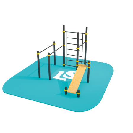 картинка Спортивный комплекс турник, брусья, скамья для пресса, шведская стенка ВоркАут ЛС49 от магазина Лазалка