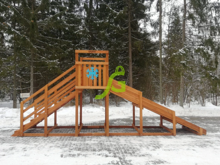 Зимняя горка "IgraGrad Snow Fox Start", скат 4 м