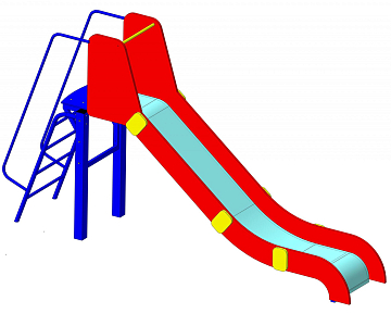 Горка дворовая "Пионер" скат (3 метра) из нержавеющей стали  ГН-101.300.00 (ГОСТ)