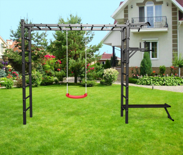 картинка Уличная шведская стенка Sv Sport рукоход У517 (Турник/Брусья/Скамья/"Лодочка") от магазина Лазалка