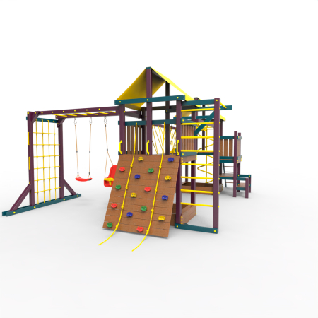 Детская площадка Пикник «Лила» Кракен Компакт с турником и шведской стенкой