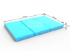Мат кожзам LittleSport (100х150х10см) складной в 3 сложения серый\голубой