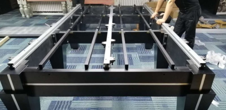 картинка Стол / снукер "Magnum Pro" 12 ф (черный, плита 50 мм в комплекте с аксессуарами) с системой подогрева плит от магазина Лазалка