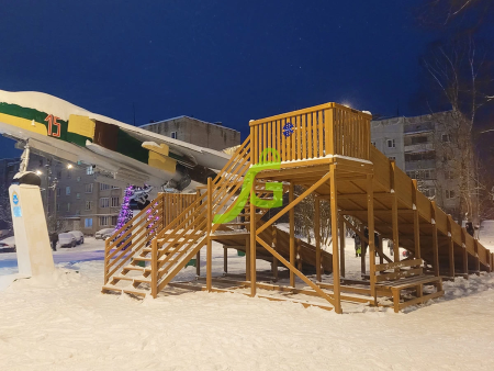 Зимняя горка "IgraGrad Snow Fox", скат 10 м (мод. 3)