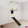 Шведская стенка Sv Sport усиленная 605 (Турник стандарт/Брусья/Скамья)  ( Белый) ( Желтый)