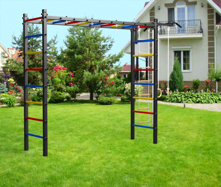 картинка Уличная шведская стенка Sv Sport рукоход У506 (Турник/Канат/кольца/лестница) от магазина Лазалка