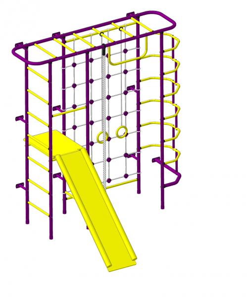 Детский спортивный комплекс ДСК "Пионер-С7С" пурпурный-желтый