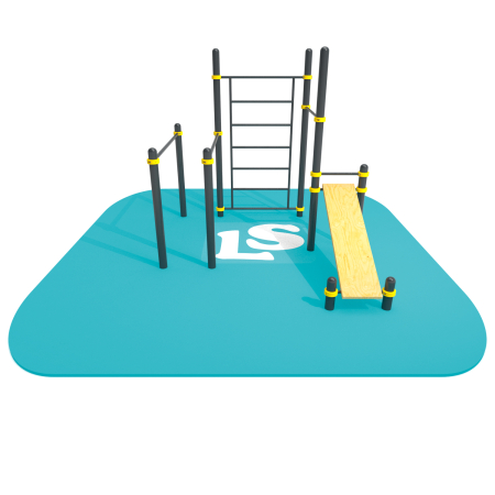 картинка Спортивный комплекс турник, брусья, скамья для пресса, шведская стенка ВоркАут ЛС49 от магазина Лазалка