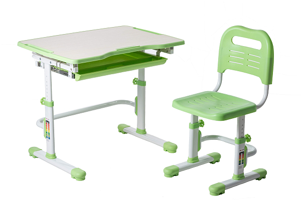 Комплект парта и стул-трансформеры FunDesk Vivo Green (зеленый)