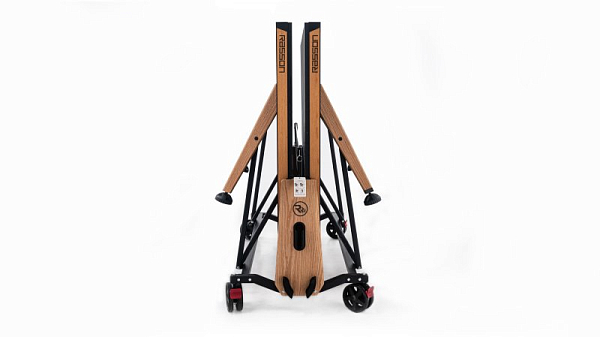 картинка Теннисный стол складной для помещений "RASSON PREMIUM T01 Indoor" (274 х 152,5 х 76 см, натуральный дуб) с сеткой от магазина Лазалка