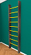 картинка Брашированная шведская стенка "Кастерли" Black (Желтые ступени) от магазина Лазалка