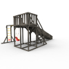 Детская площадка - деревянная горка Пикник "Зима №3" Блэк с рукоходом