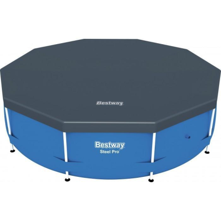 картинка Каркасный бассейн, 457х122 см, 16015 л.,фильтр-насос 3028л/ч, тент, лестница , Bestway, 56438 BW от магазина Лазалка