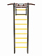 картинка Брашированная шведская стенка "Кастерли" Black с турником (Желтые ступени) от магазина Лазалка