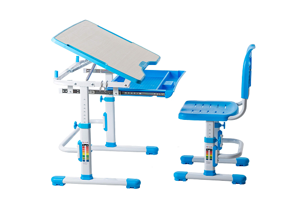 Комплект парта и стул-трансформеры FunDesk Vivo Blue (голубой)