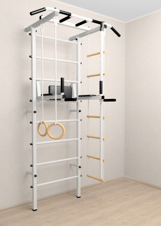 Шведская стенка Sv Pro 803 (Турник Pro/Брусья/стойка/Канат/Кольца/Лестница)