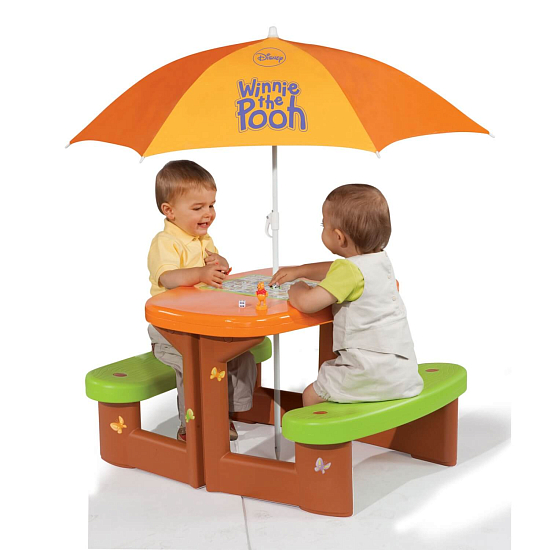 Столик Winnie для пикника с зонтиком (Smoby 310272)