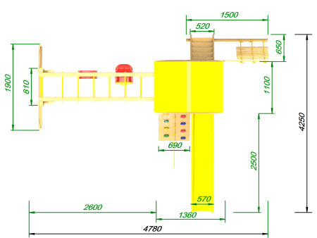 Детская площадка Пикник "Стандарт" с рукоходом
