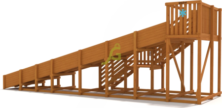 Зимняя горка "IgraGrad Snow Fox", скат 8 м