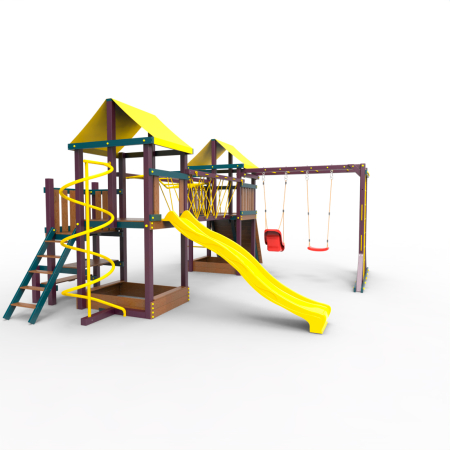 Детская площадка Пикник «Лила» Кракен Компакт с турником и шведской стенкой