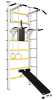Шведская стенка Sv Sport враспор (Турник стандарт/Брусья/Скамья/Канат/Кольца/Лестница) (275-295см)  В706 ( Белый) ( Желтый)