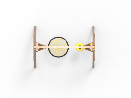 Деревянные качели Пикник 2 "Оптимус" (качели гнездо 1м + качели drop)