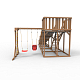 Детская площадка - деревянная горка Пикник "Зима №3" Оптимус с рукоходом