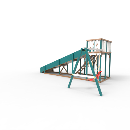 Детская площадка - деревянная горка Пикник "Зима №3" Лэйк с качельной балкой