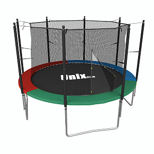 Батут с сеткой UNIX line Simple 8 ft (240 см) Color (Внутренняя сеть)