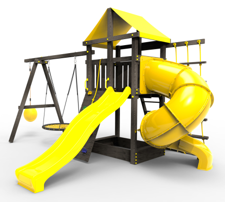 Детская площадка Пикник "Блэк" с винтовой трубой 6.1