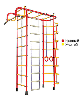 Детский спортивный комплекс ДСК "Пионер-2" 4-х опорный красный-желтый, 2,9-3,4м