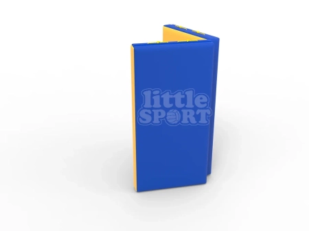 картинка Мат кожзам LittleSport (100х100х10см) складной в 2 сложения  синий/желтый от магазина Лазалка