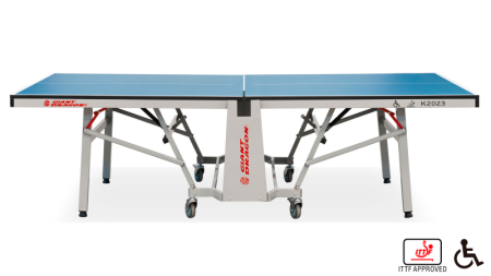 картинка Теннисный стол складной для помещений "K-2023 ITTF Indoor" (274 Х 152.5 Х 76 см ) с сеткой от магазина Лазалка