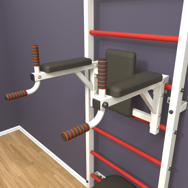 Шведская стенка «LittleSport» White Long 3.0 красные ступени